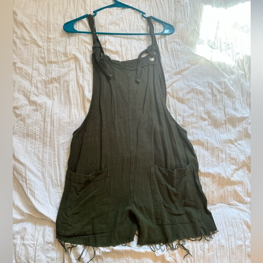 Boho linen romper